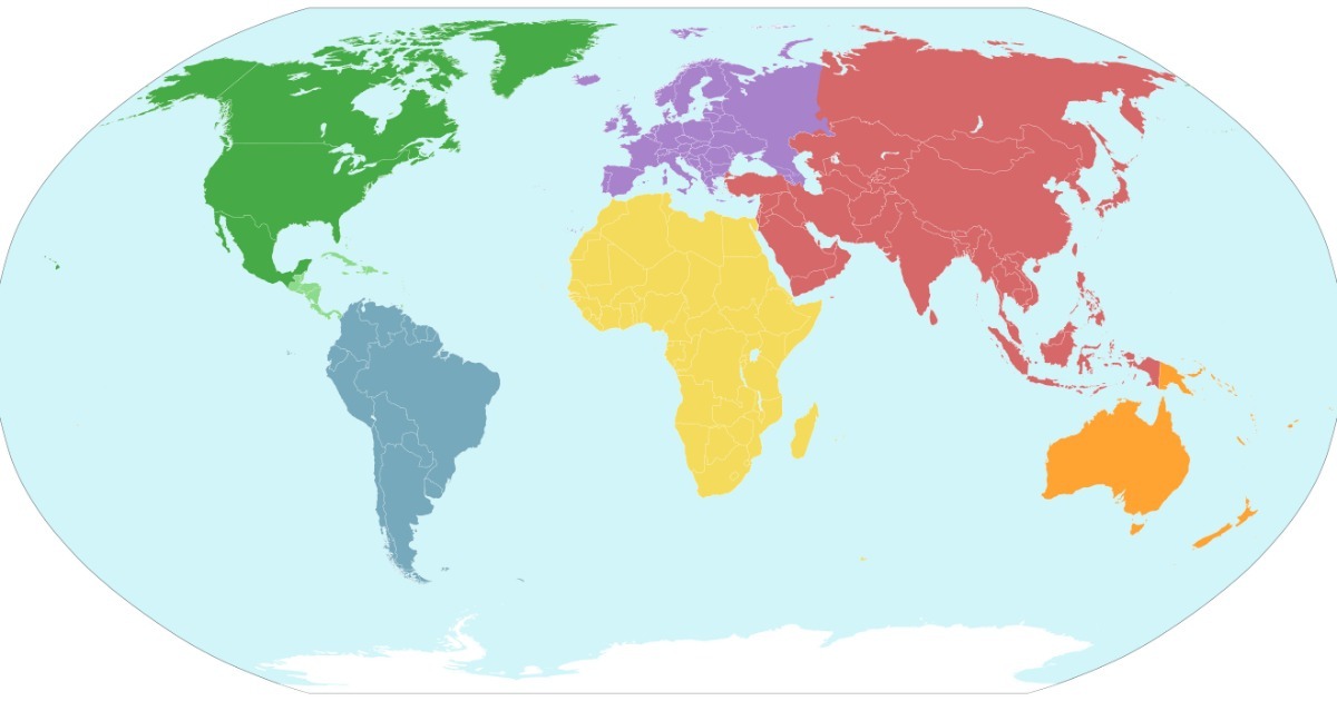 Continentes: mapa, lista e características