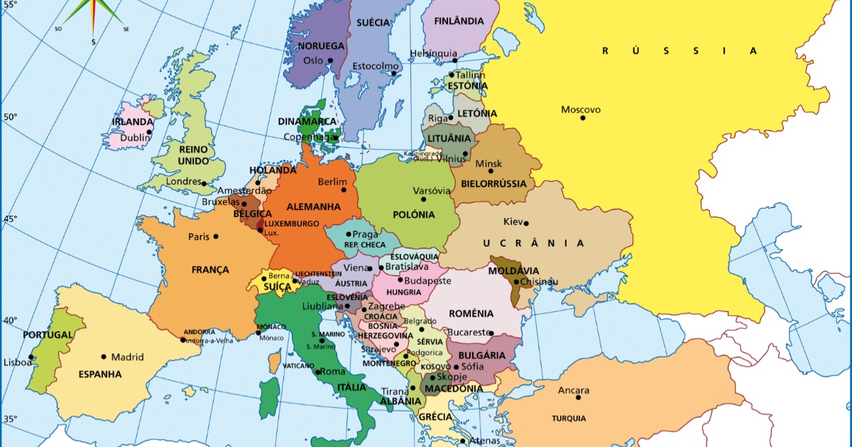 Europa: países, características e resumo